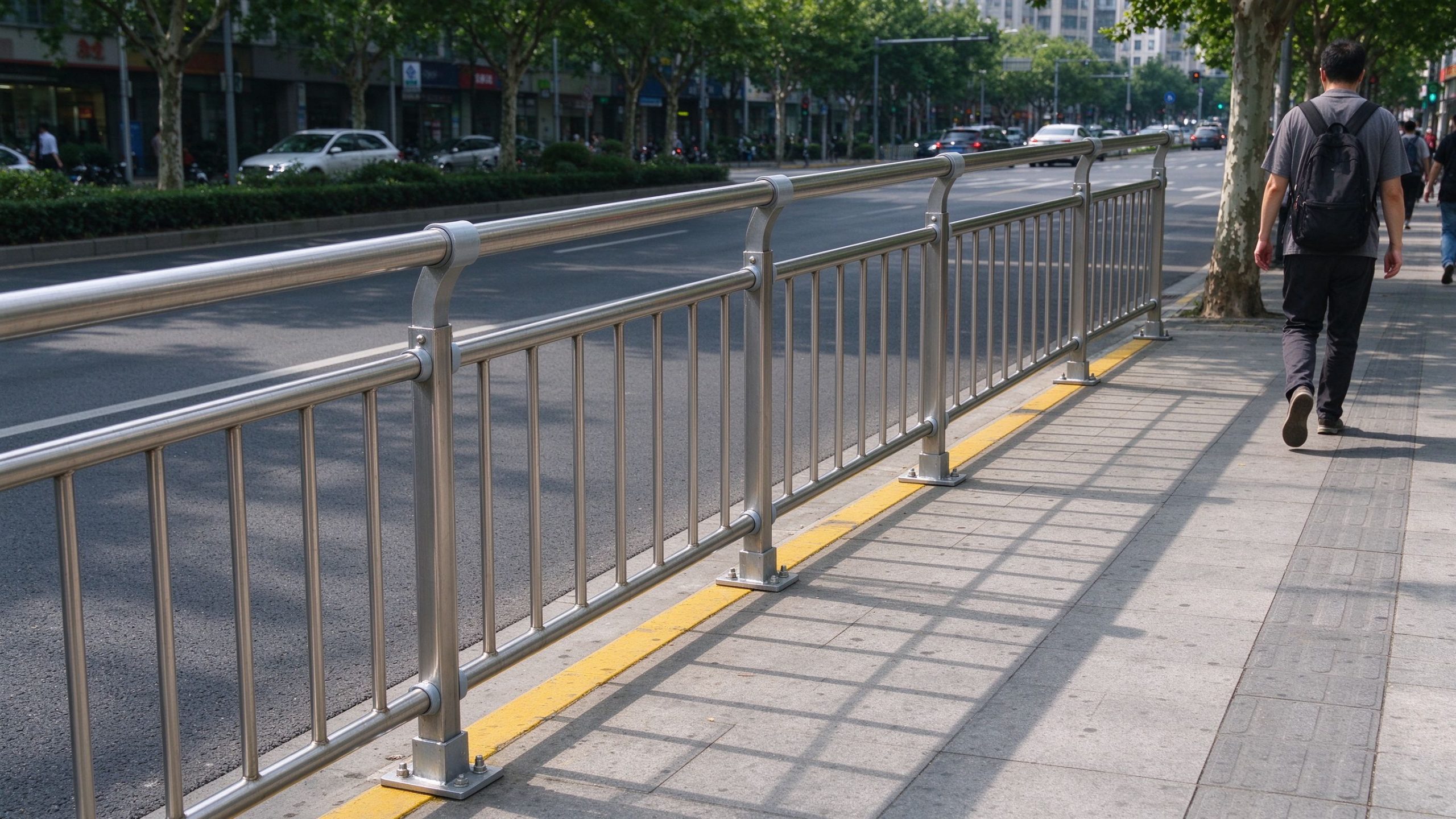 人行道护栏 城市街道