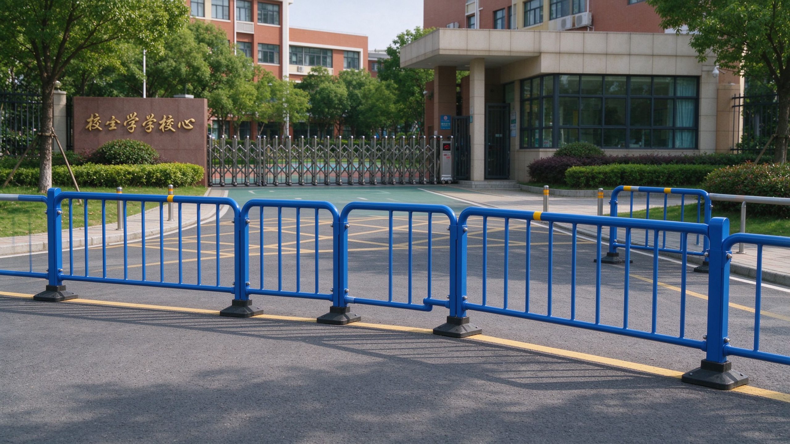 学校护栏 校园安全 门前
